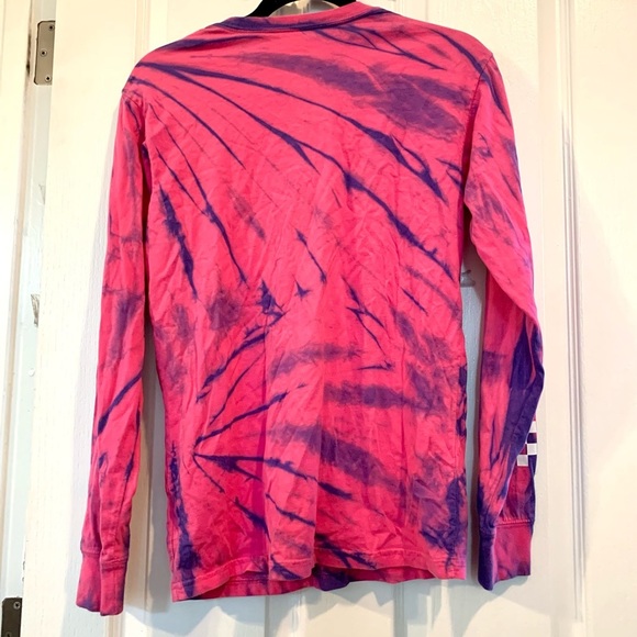 VANS tie dye checker long sleeve shirt skate top bmx hipster Streetwea unisex W - Picture 7 of 7